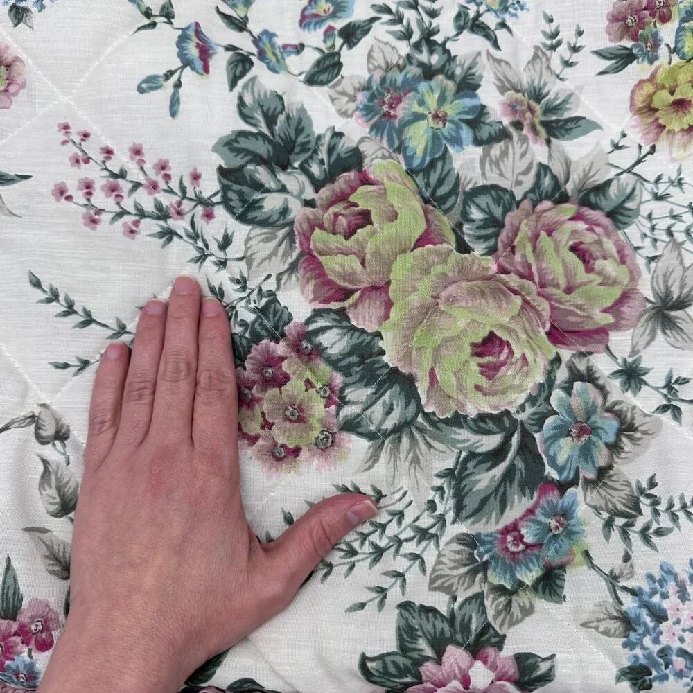 Vintage Floral Ruffled Pillow Shams 80s Cottagecore Granny Rose JCPenney USA - Picture 6 of 8